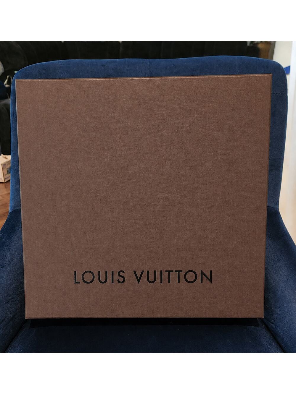 Louis Vuitton Empty Gift Box Large Brown Rigid Two-Piece Storage Display Box